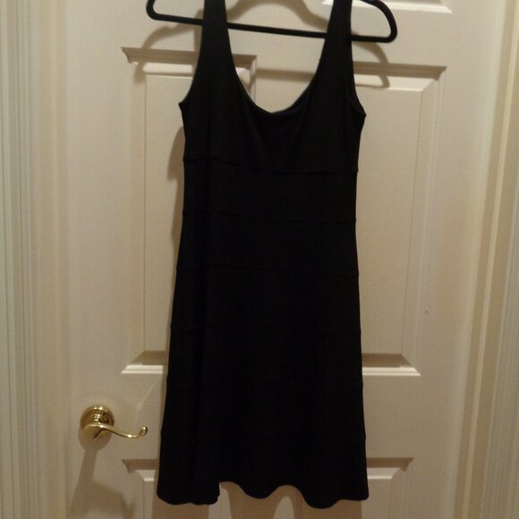 LBD by Collection shapely black basic dress with cool top - Picture 2 of 4